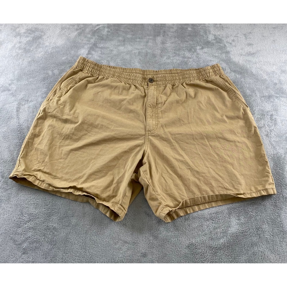 Scandia Woods 3XL Mens Khaki Tan Cotton Elastic Waist Drawstring Chino Shorts